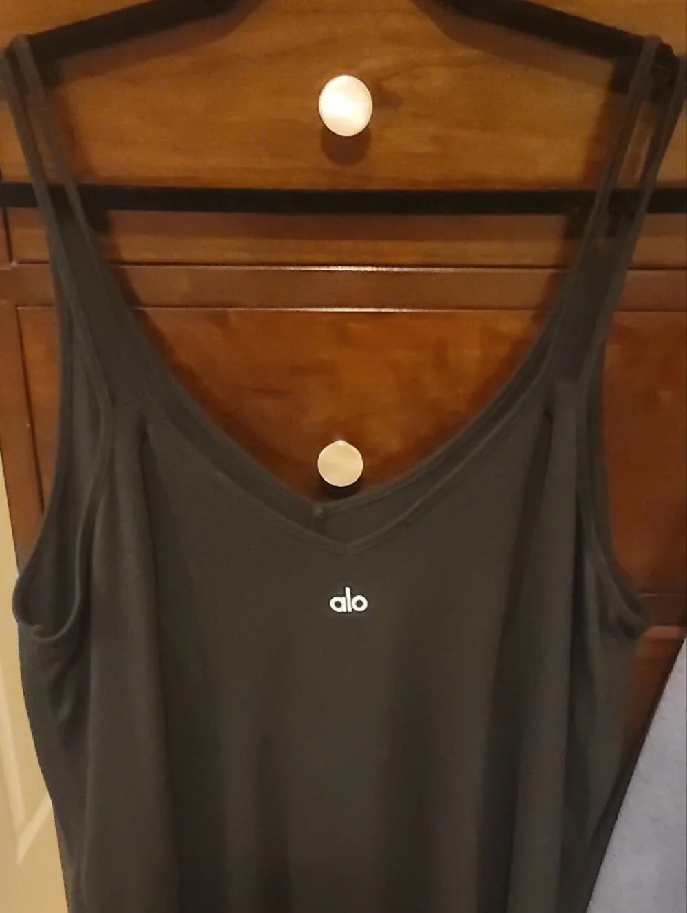 ALO Yoga Black V-Neck Double-Strap Camisole